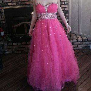 Mori Lee Prom Dress Ball Gown Pink